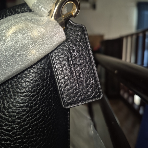 Coach Black Pebbled Leather Crossbody Bag - Picture 2 of 2